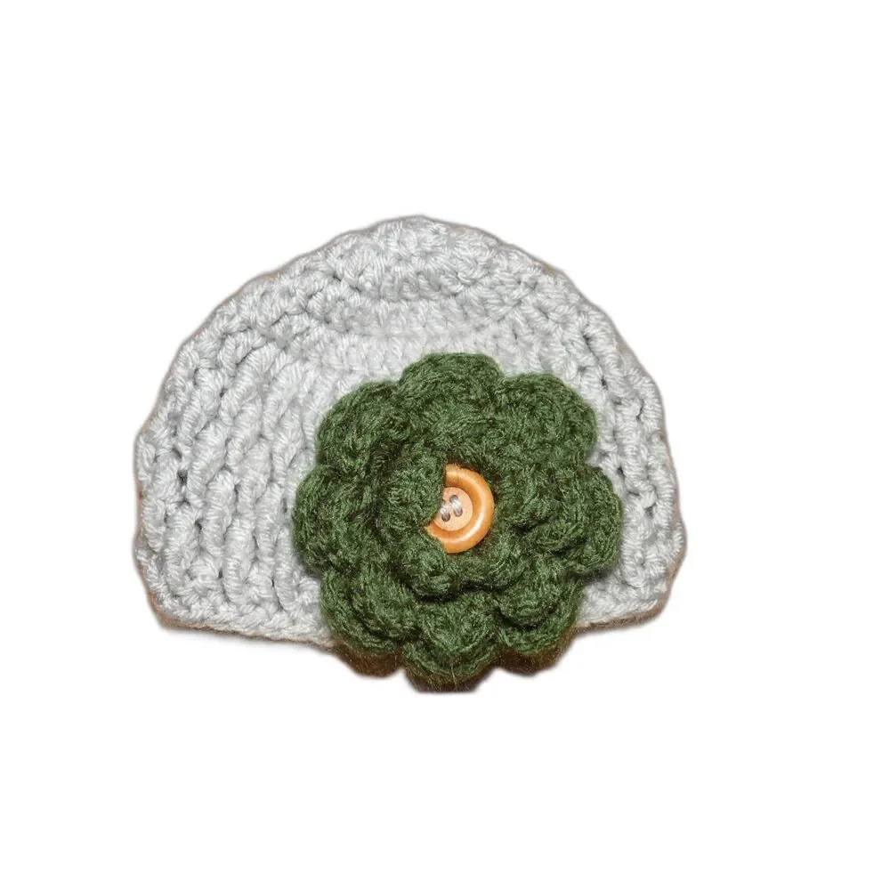 So Dorable Infant Knit Hats Girls Knit Chevron Flowers 1 Handknit One 0-6m 6-12m